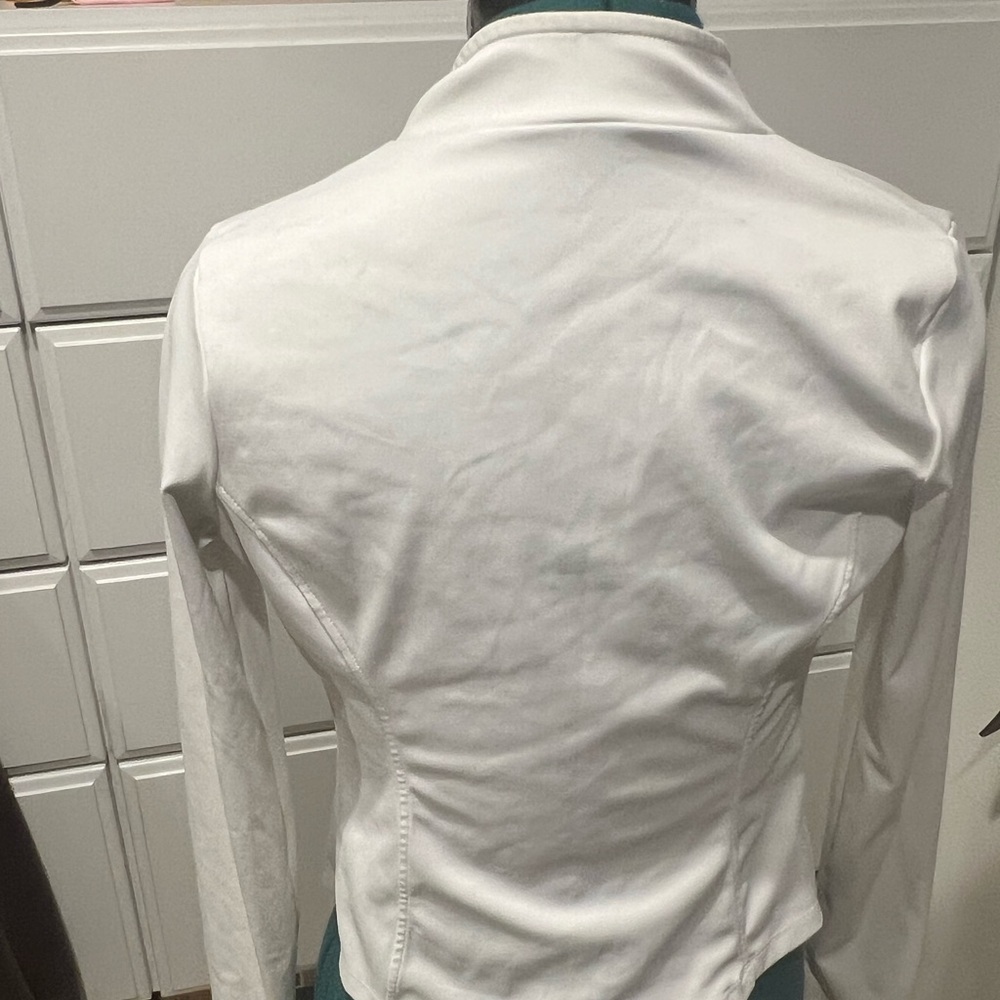 White blue define jacket